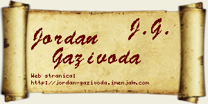 Jordan Gazivoda vizit kartica